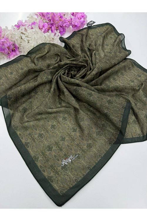 Rüya Lina Minimal Desen Soft Eşarp (Yeşil)