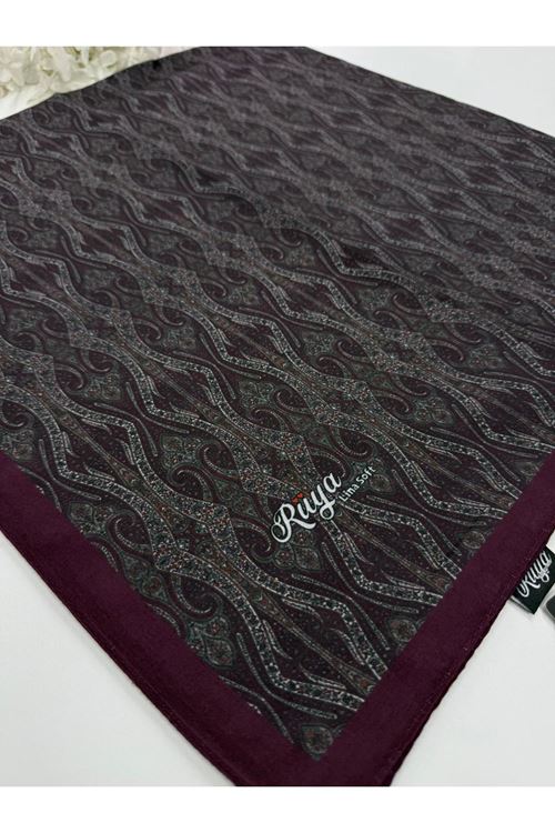 Rüya Lina Minimal Desen Soft Eşarp (Mürdüm)