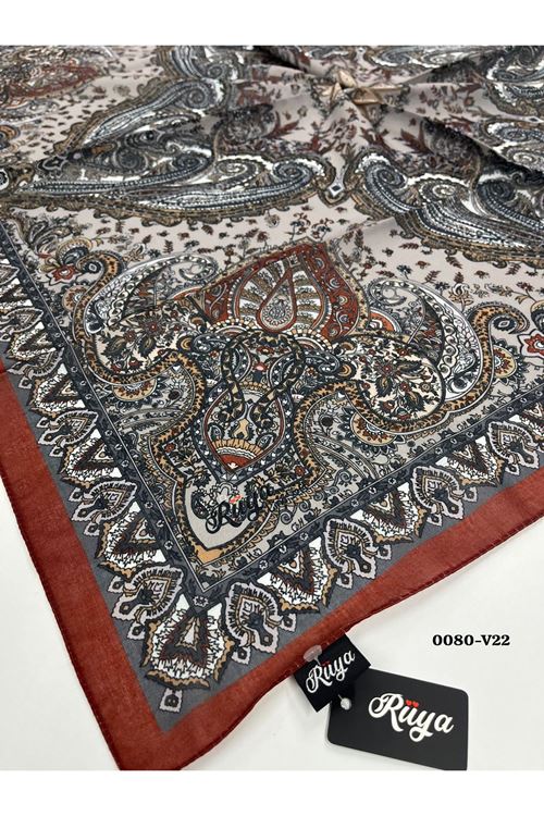 Rüya Lina Etnik Desen Soft Eşarp Kod: 0080 - V22