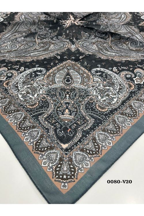 Rüya Lina Etnik Desen Soft Eşarp Kod: 0080 - V20