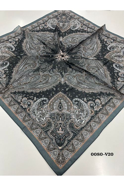 Rüya Lina Etnik Desen Soft Eşarp Kod: 0080 - V20
