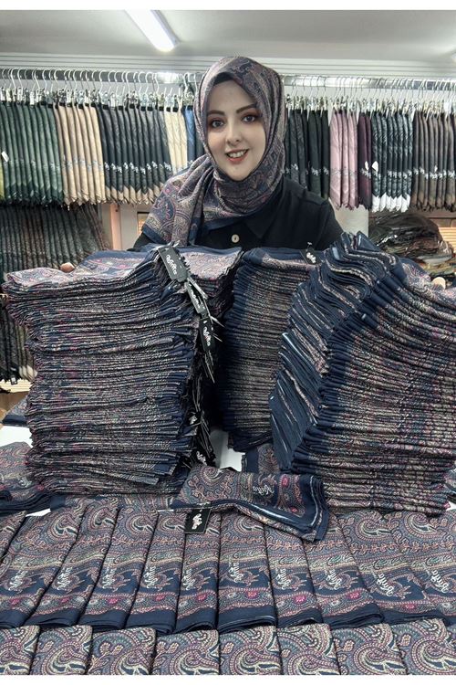 Rüya Lina Etnik Desen Soft Eşarp Kod: 3558 - V06