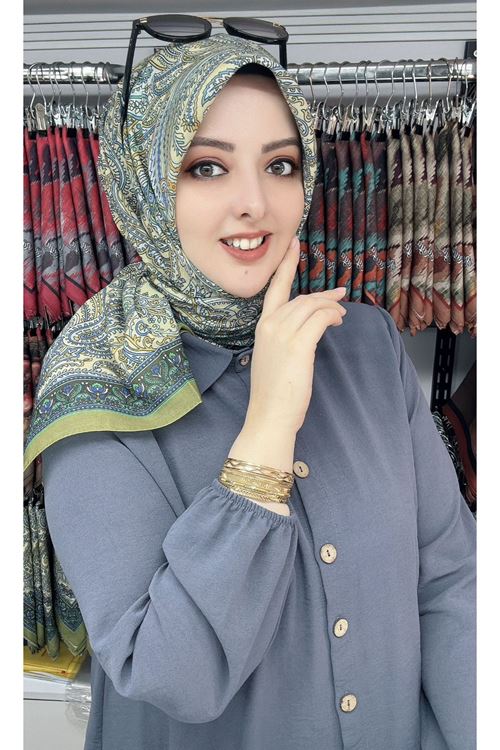 Rüya Lina Etnik Desen Soft Eşarp Kod: 1128 - V06