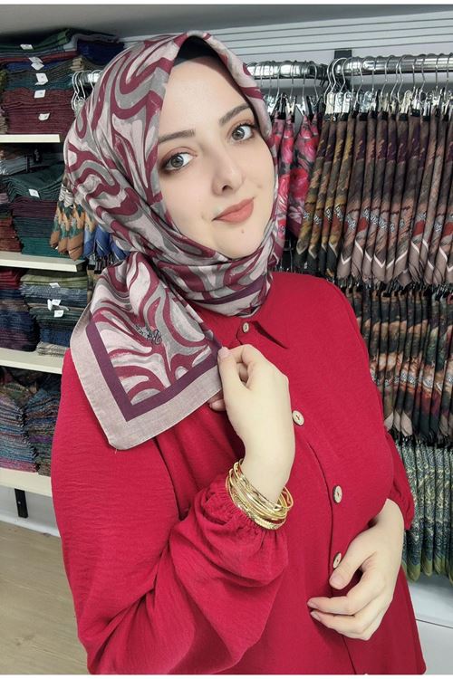 Rüya Lina Suyolu Desen Soft Eşarp Kod : 4218 