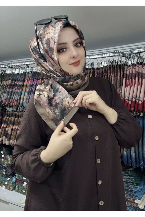 Rüya Lina Çiçek Desen Soft Eşarp 