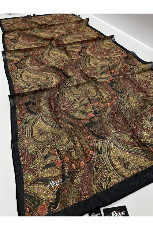 Rüya Lina Etnik Desen Aura Soft Şal Kod: 3558 - V02