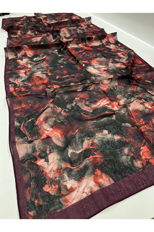 Rüya Lina Alsu Desen Aura Soft Şal Kod: 3570 - V03