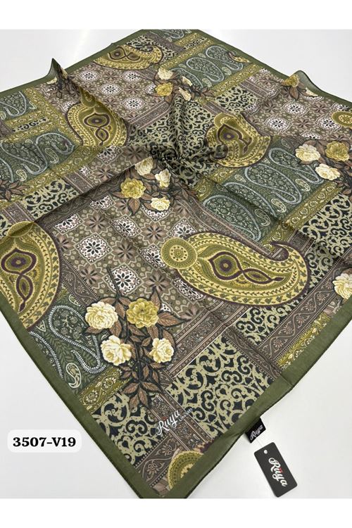 Rüya Lina Güllü Desen Soft Eşarp Kod: 3507 - V19