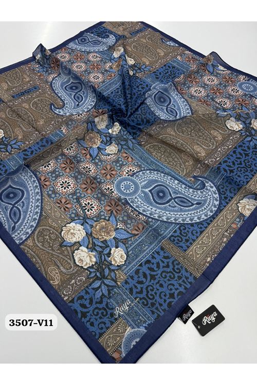 Rüya Lina Güllü Desen Soft Eşarp Kod: 3507 - V11