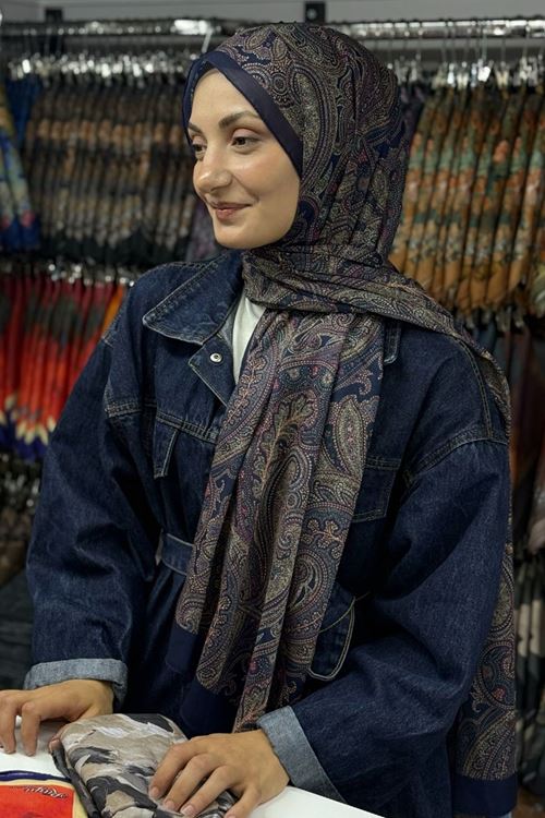 Rüya Lina Etnik Desen Aura Soft Şal Kod: 3558 - V06