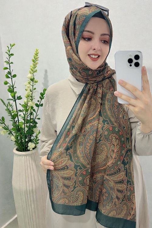 Rüya Lina Etnik Desen Aura Soft Şal Kod: 3558 - V01