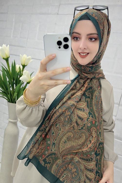 Rüya Lina Etnik Desen Aura Soft Şal Kod: 3558 - V01
