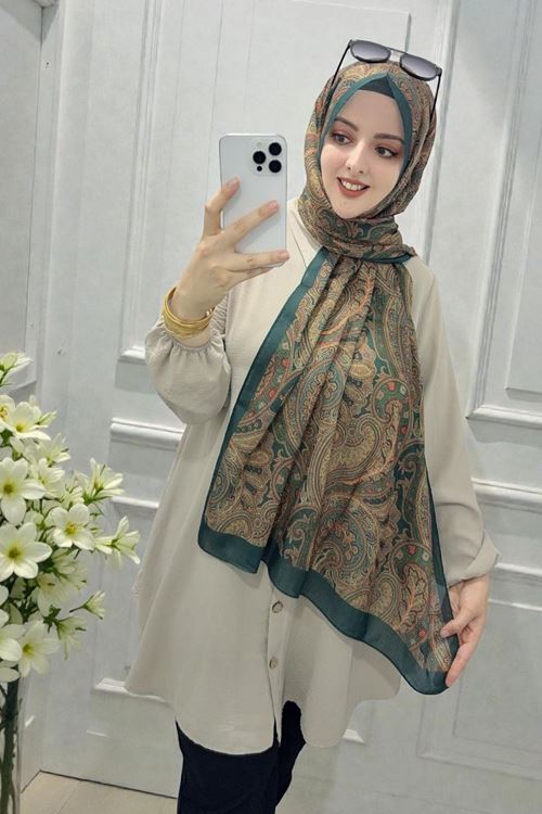 Rüya Lina Etnik Desen Aura Soft Şal Kod: 3558 - V01