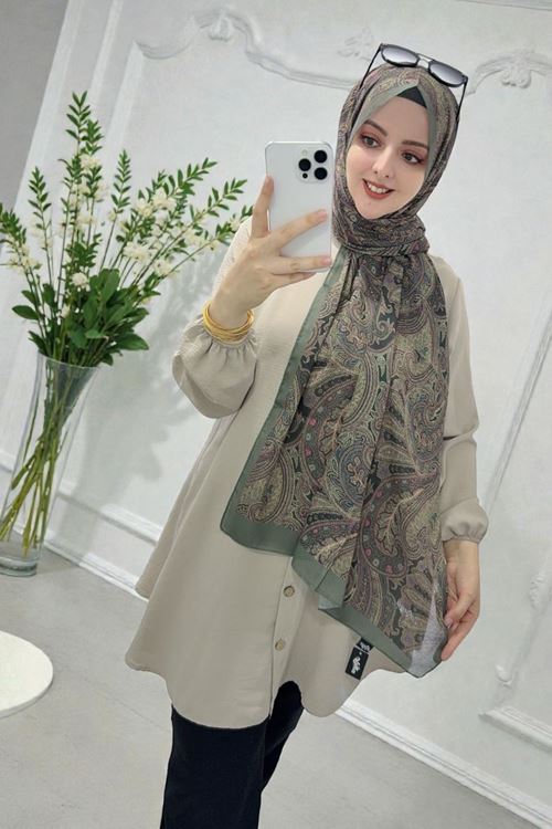 Rüya Lina Etnik Desen Aura Soft Şal Kod: 3558 - V03