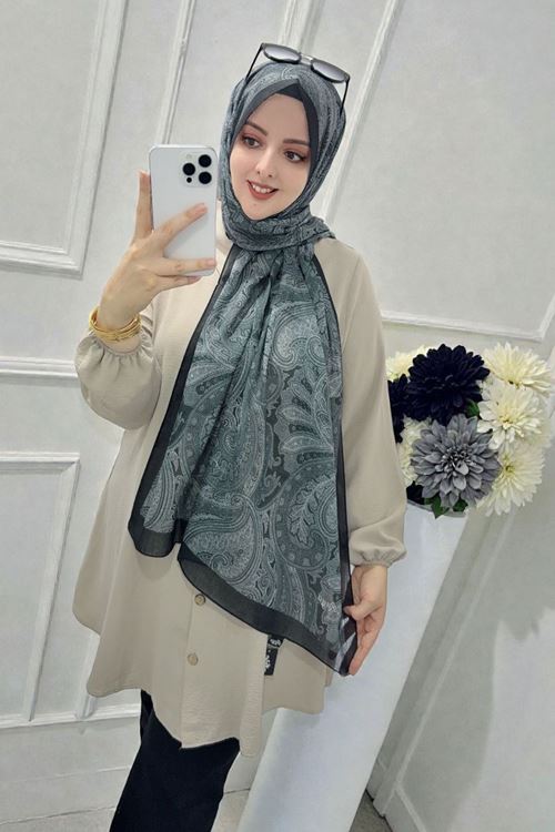 Rüya Lina Etnik Desen Aura Soft Şal Kod: 3558 - V30