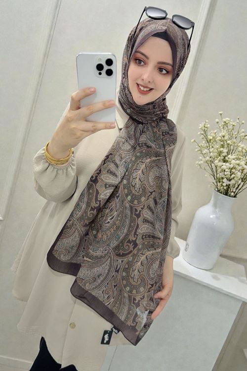 Rüya Lina Etnik Desen Aura Soft Şal Kod: 3558 - V08