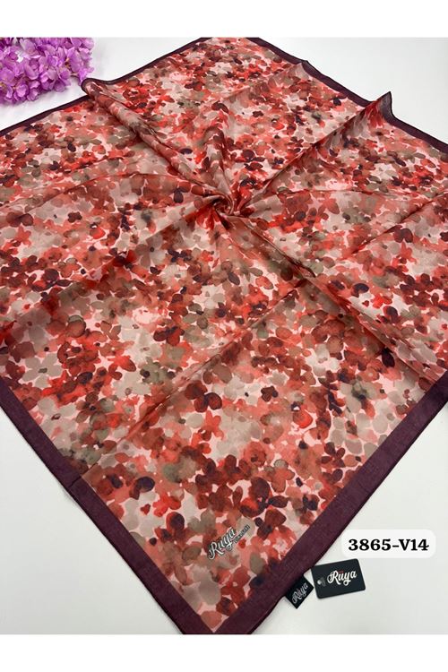 Rüya Lina Bahar Desen Soft Eşarp Kod: 3865 - V14