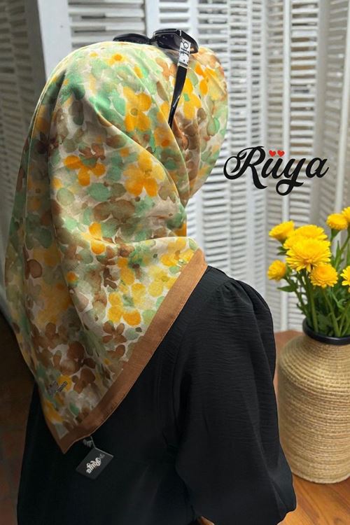 Rüya Lina Bahar Desen Soft Eşarp Kod: 3865 - V03