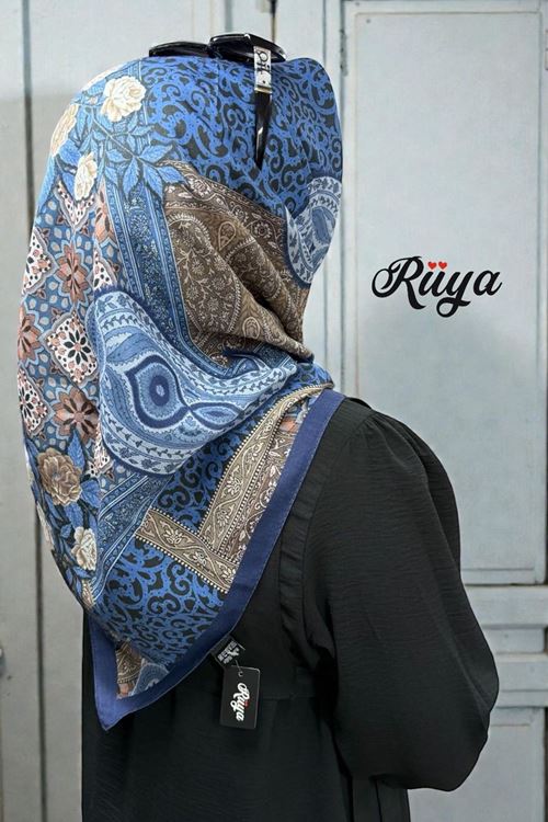 Rüya Lina Güllü Desen Soft Eşarp Kod: 3507 - V11
