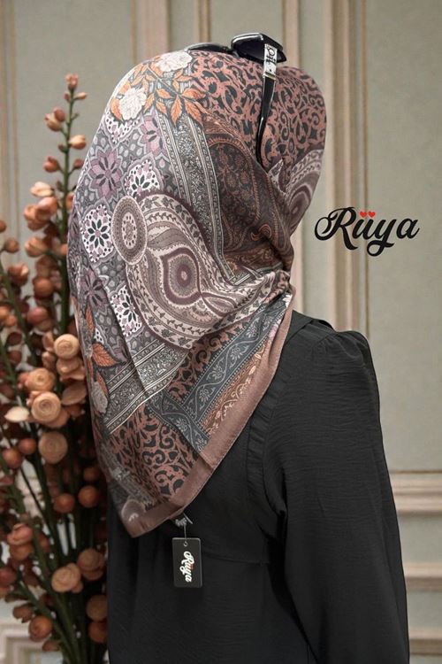 Rüya Lina Güllü Desen Soft Eşarp Kod: 3507 - V15