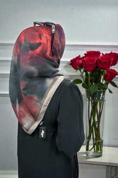 Rüya Lina Rose Desen Soft Eşarp Kod: 4185 - V17