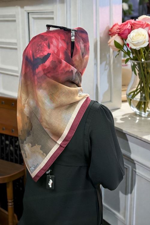 Rüya Lina Rose Desen Soft Eşarp Kod: 4185 - V04