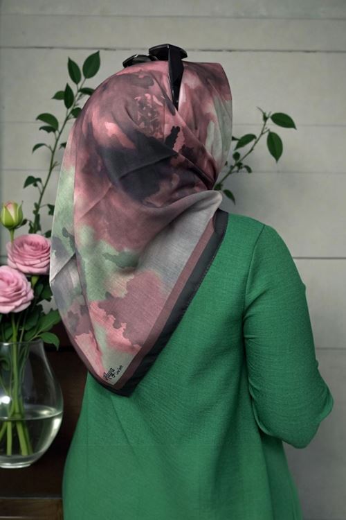 Rüya Lina Rose Desen Soft Eşarp Kod: 4185 - V05