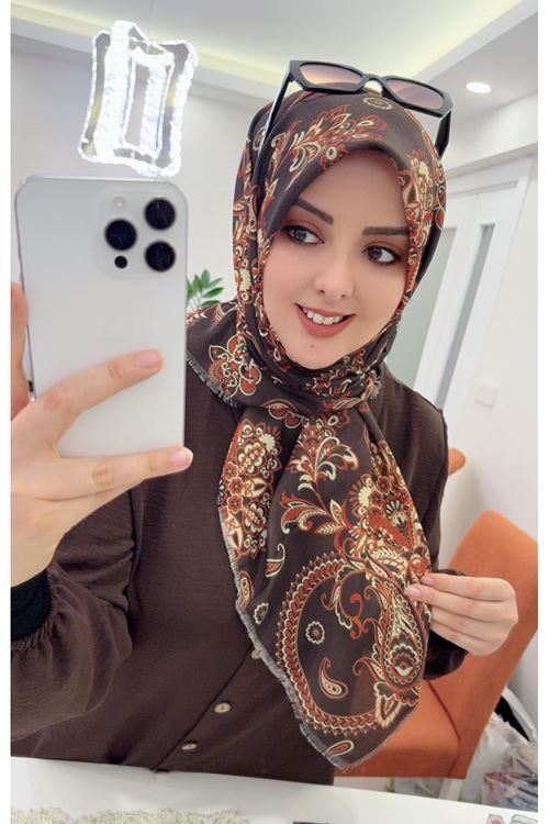 Rüya Koton Eşarp Etnik Desen