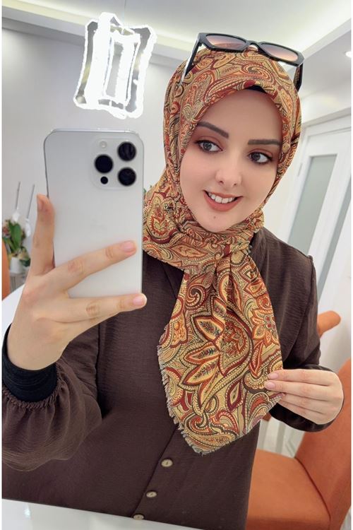 Rüya Koton Eşarp Belgi Modeli 