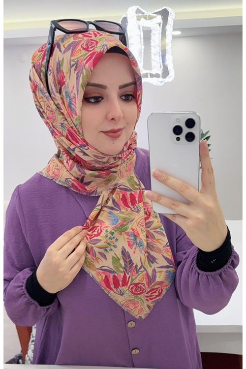 Rüya Koton Eşarp Baren Desen