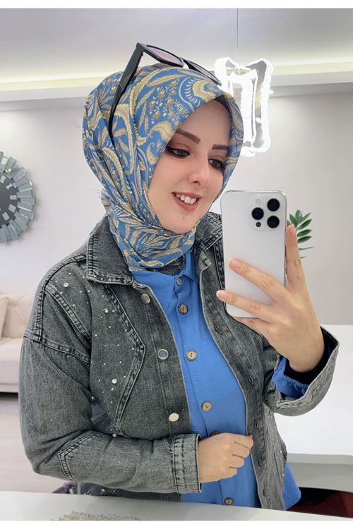 Rüya Koton Eşarp Etnik Desen
