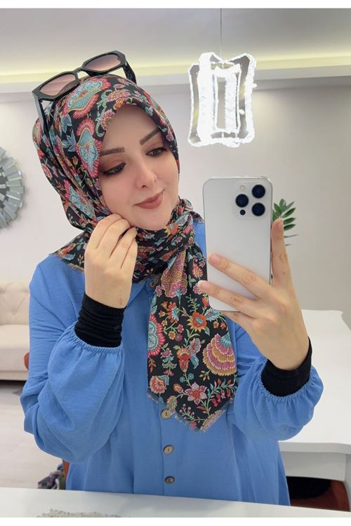 Rüya Koton Eşarp Karanfil Modeli   