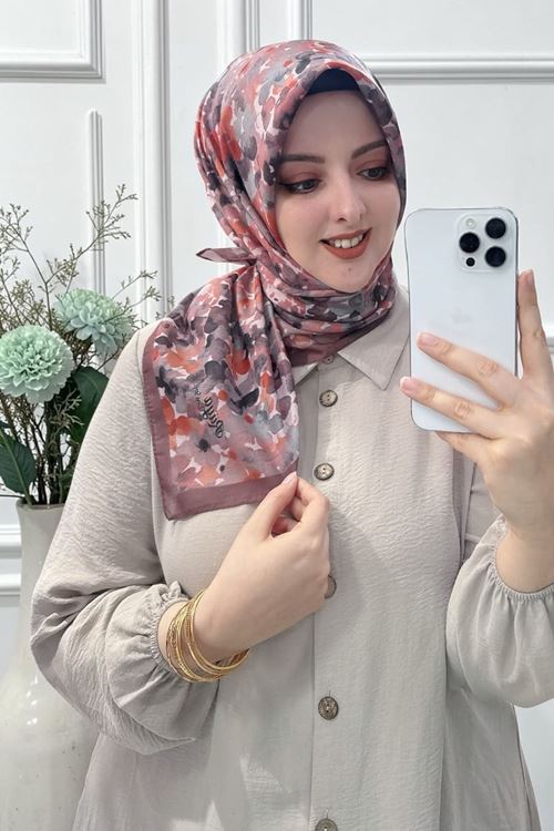 Rüya Lina Bahar Desen Soft Eşarp Kod: 3865 - V21