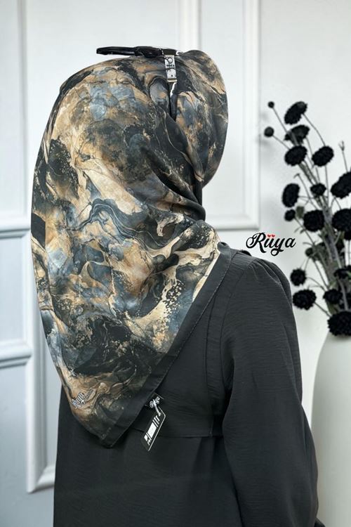 Rüya Lina Alsu Desen Soft Eşarp Kod: 3570 - V16