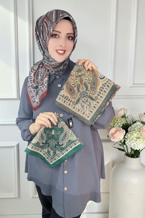 Rüya Lina Etnik Etro Desen Soft Eşarp Kod : 3225