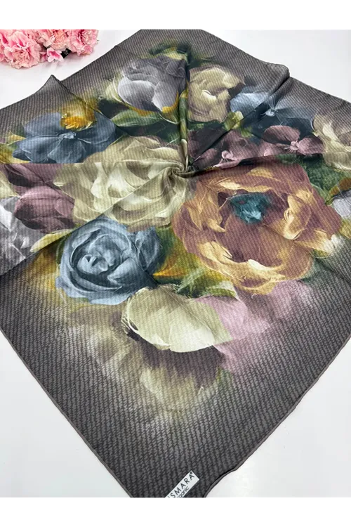 Rose Desen Organik  Eşarp Kod:5566 