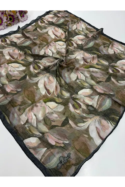 Lilyum Desen Kraş Eşarp