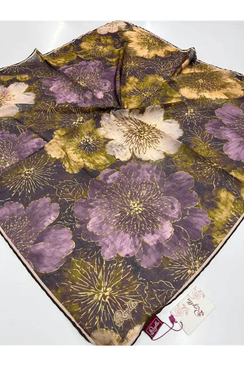 Rozella Soft Eşarp Gül Desen