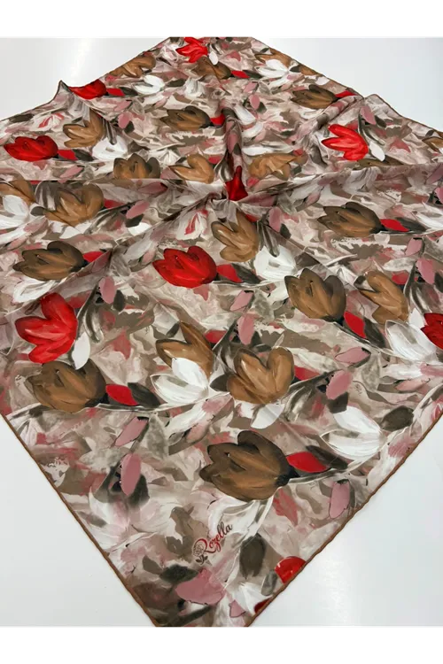Rozella Soft Eşarp Lale Desen