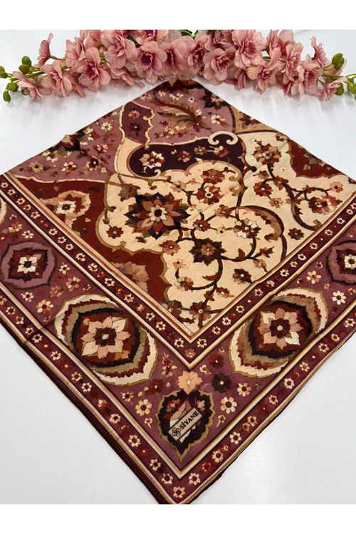 Nazenin Desen Siyane İpeksi Soft Eşarp