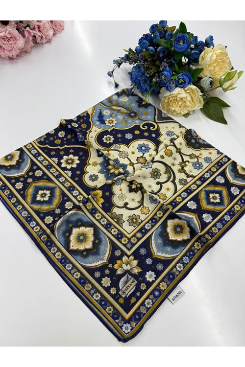 Nazenin Desen Siyane İpeksi Soft Eşarp