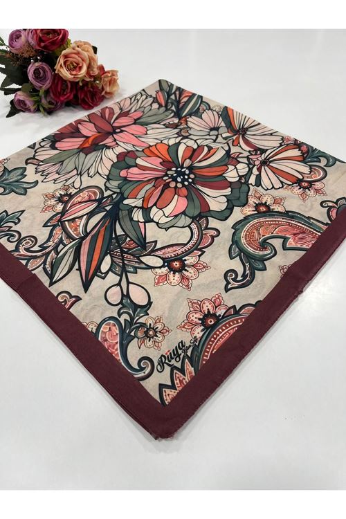 ÖN SİPARİŞ - Rüya Koton Soft Eşarp Osmanlı Çiçeği