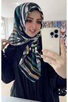 Rüya Koton Eşarp Meşhur Yeşil Zebra