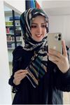 Rüya Koton Eşarp Meşhur Yeşil Zebra
