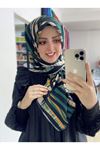 Rüya Koton Eşarp Meşhur Yeşil Zebra