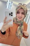 Rüya Koton Eşarp Yaprak Desen