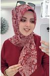 Rüya Koton Eşarp Luna Desen (Bordo) 