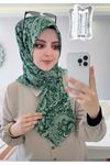 Rüya Koton Eşarp Luna Desen (Zümrüt)