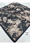 Rose Desen Soft Eşarp (Siyah Vizon)