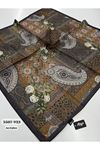 Rüya Lina Güllü Desen Soft Eşarp Kod: 3507 - V23 (Acı Kahve)
